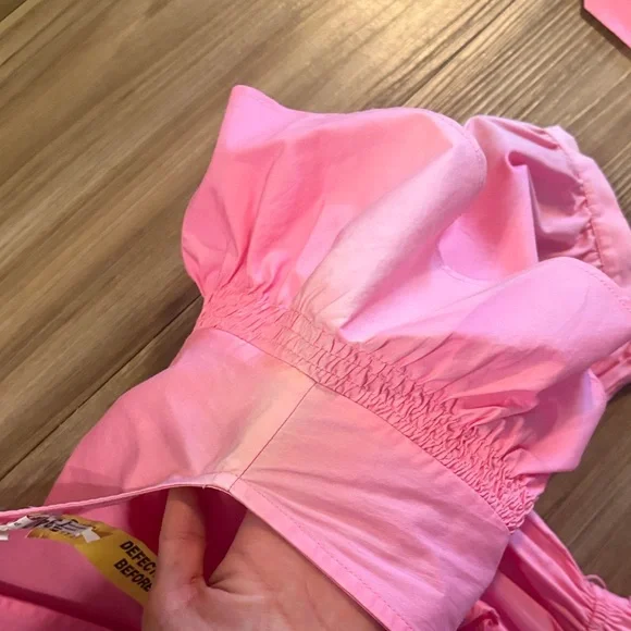 Zara Pink Ruffle Sleeve Dress - Picture 5 of 7